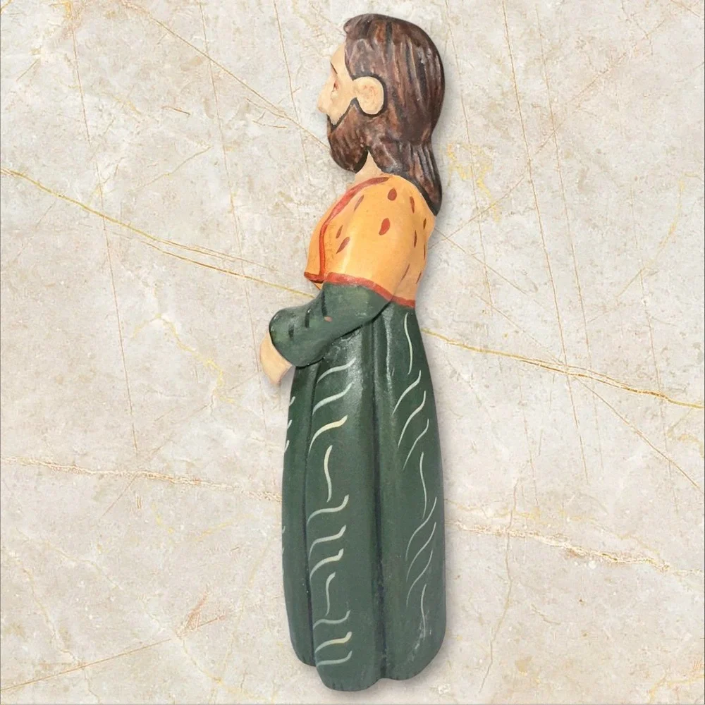 CHARLES M. CARRILLO New Mexico Folk Art Christmas Nativity Joseph Figure‎